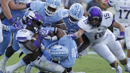 North Carolina wins home opener, beats James Madison 56-27