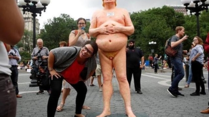 Naked Donald Trump could be yours! Statue up for auction