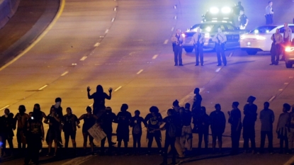 Protest goes peacefully outside Panthers game