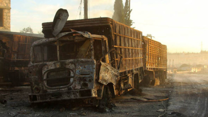 Russian Federation blamed for deadly airstrike on Syrian aid convoy that killed 20