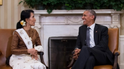 Sanctions relief on agenda as Myanmar’s Suu Kyi meets Obama