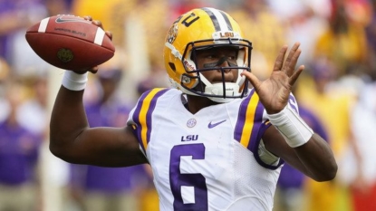 LSU coach Les Miles won’t name starting QB for Mississippi State – yet