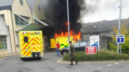 One person dead after ambulance catches fire at Naas General Hospital