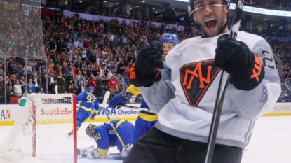 Trocheck scores in North America’s 4-3 win over Sweden