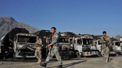 Twin bombings near Afghanistan’s Defense Ministry kill 24