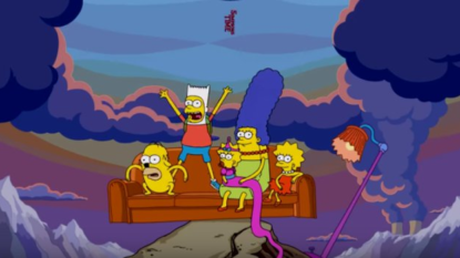 Watch The Simpsons’ Crazy Adventure Time Crossover Couch Gag