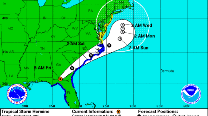 Watching Hermine through Labor Day Weekend