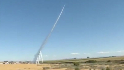 Daredevil successfully jumps rocket over canyon