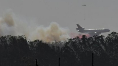 2nd wildfire breaks out on California military base