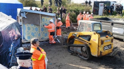 Calais Migrant Camp Set On Fire During Evacuations