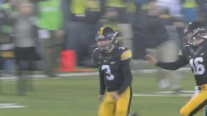 Iowa upsets No. 2 Michigan 14-13 on last-second field goal