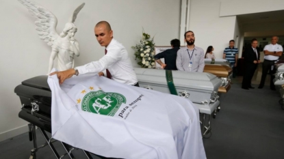 Devastated city buries president of Chapecoense soccer club