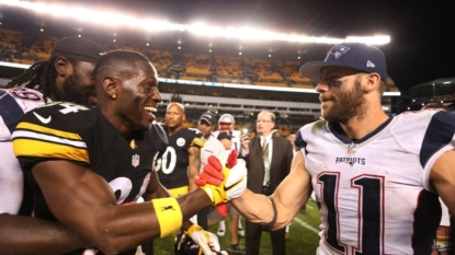 New England Patriots vs Pittsburgh Steelers in National Football League playoffs