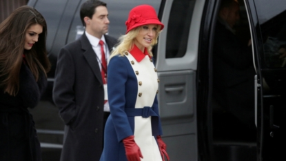 Kellyanne Conway Debuts “Trump Revolutionary Wear” at Inauguration