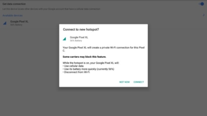 Android Instant Tethering connects a tablet to your smarphone’s data connection