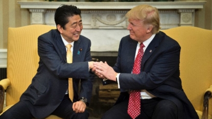 Donald Trump doesn’t challenge Japan on currency in meeting with Abe