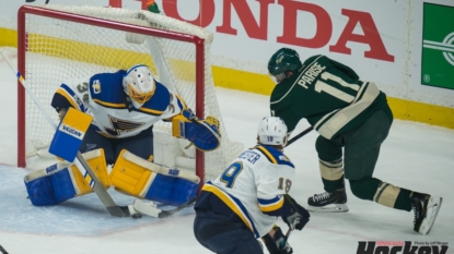 Allen stops 51 as Blues take Game 1 in overtime