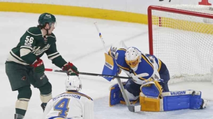 Blues top Wild 3-1, grab 3-0 series lead