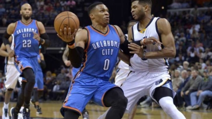 Westbrook ties triple-double mark; Thunder top Bucks 110-79