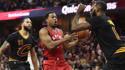 LeBron James helps himself to beer during playoffs match against Toronto Raptors