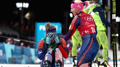 Minnesotan Jessie Diggins helps U.S. win 1st gold in women’s cross-country skiing