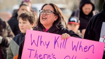 50 people rally for Colten Boushie in Red Deer