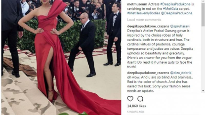 Met Gala 2018: Deepika Padukone rocks in a red gown